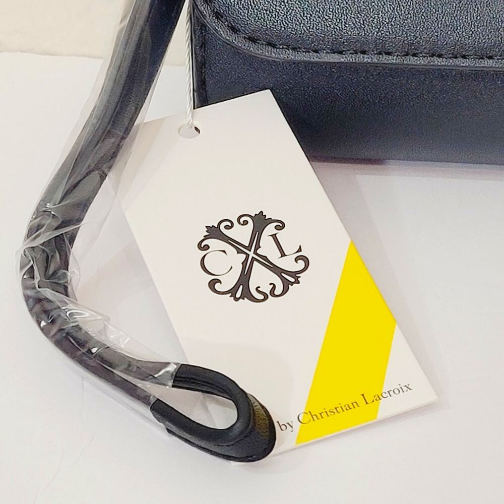 CXL by Christian Lacroix Black Small Clutch Wristlet Purse Park Smooth NWT - Picture 3 of 10
